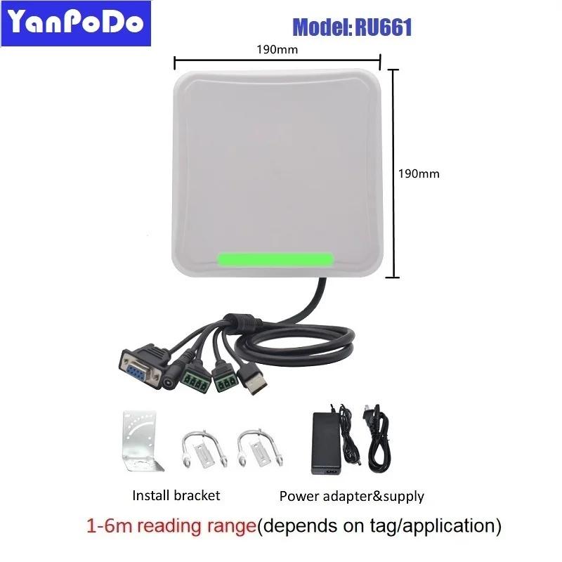 Yanpodo   UHF RFID , LED ׸ Ʈ RS232 WG26 USB  ̴, RU661, 5-6m